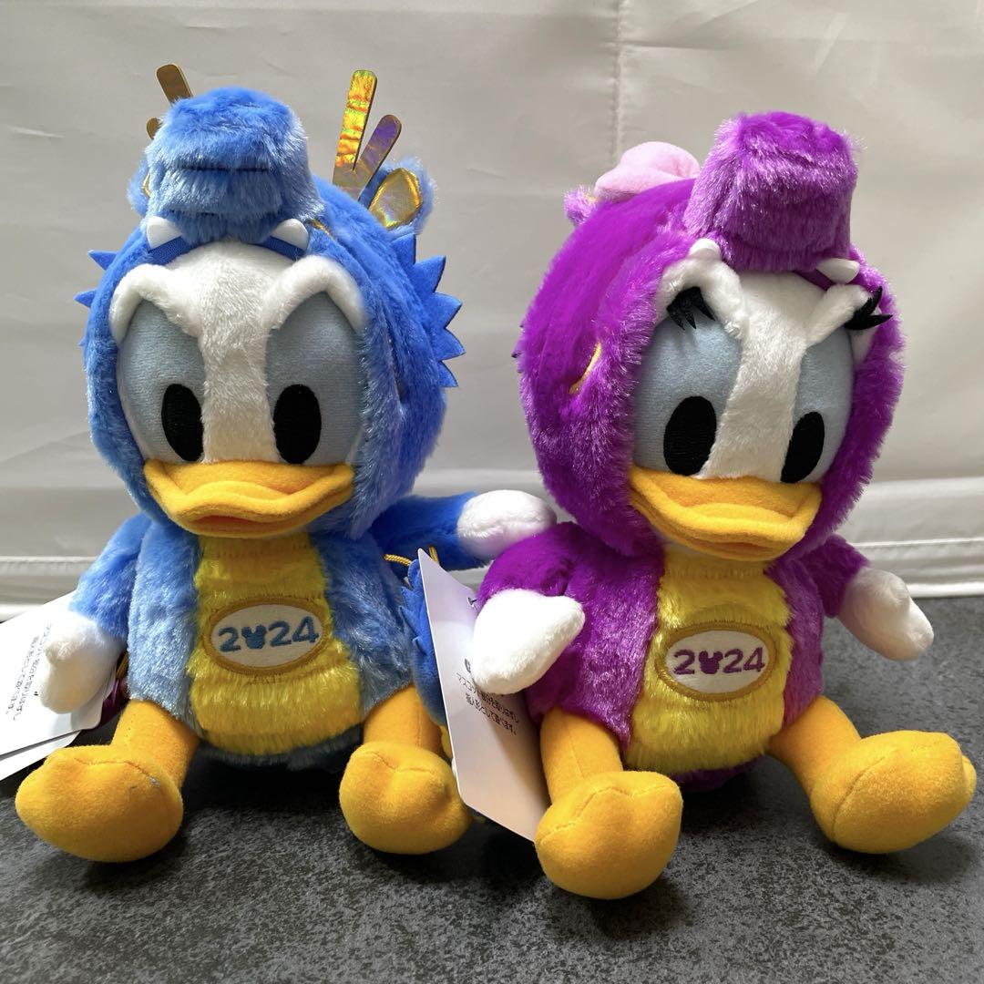 ドナルド&デイジー　ぬいぐるみと指人形セット『ディズニーお正月2024辰年』干支 干支の辰（たつ）になりきり！