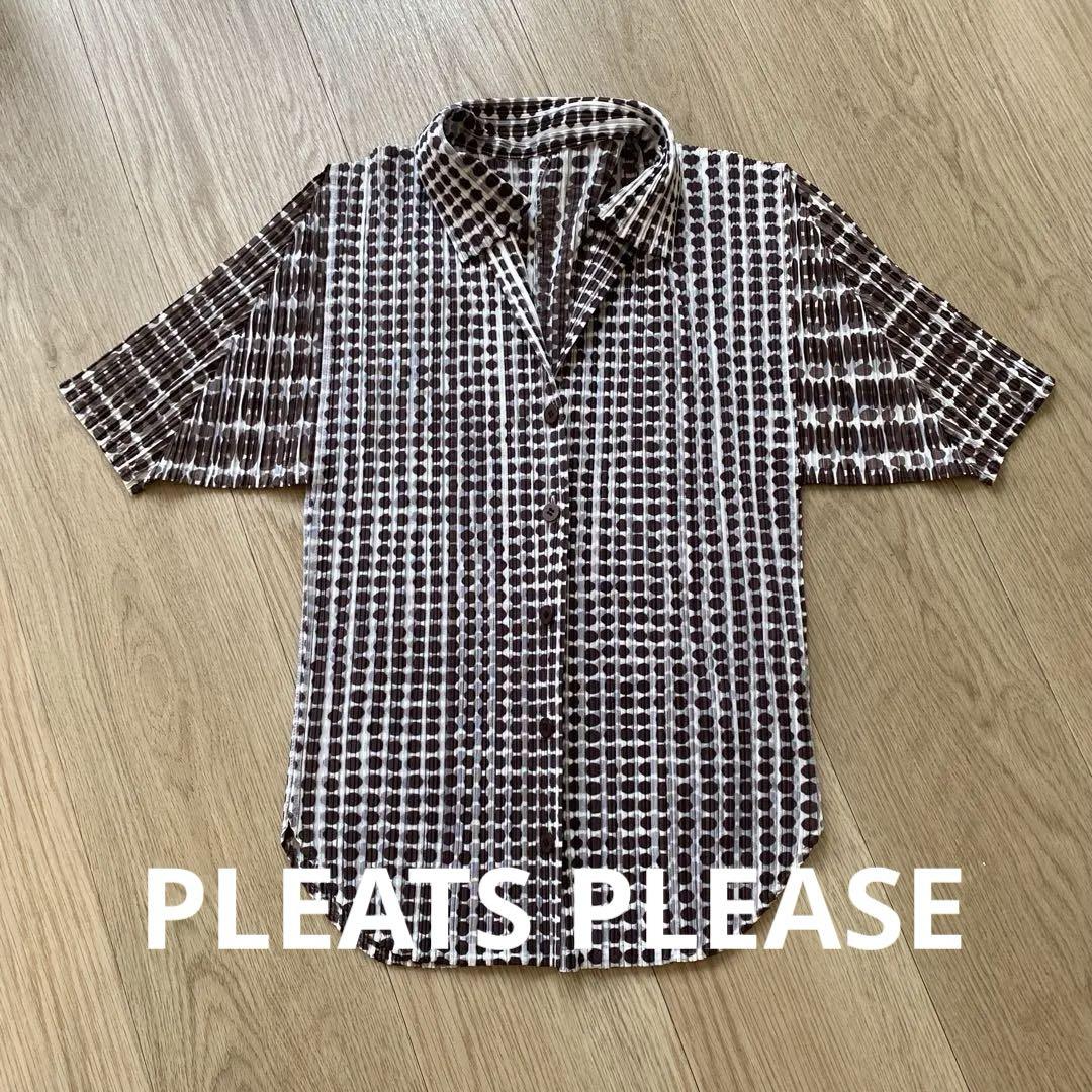 PLEATS PLEASE プリーツプリーズ ドット柄 半袖シャツ 3（PLEATS