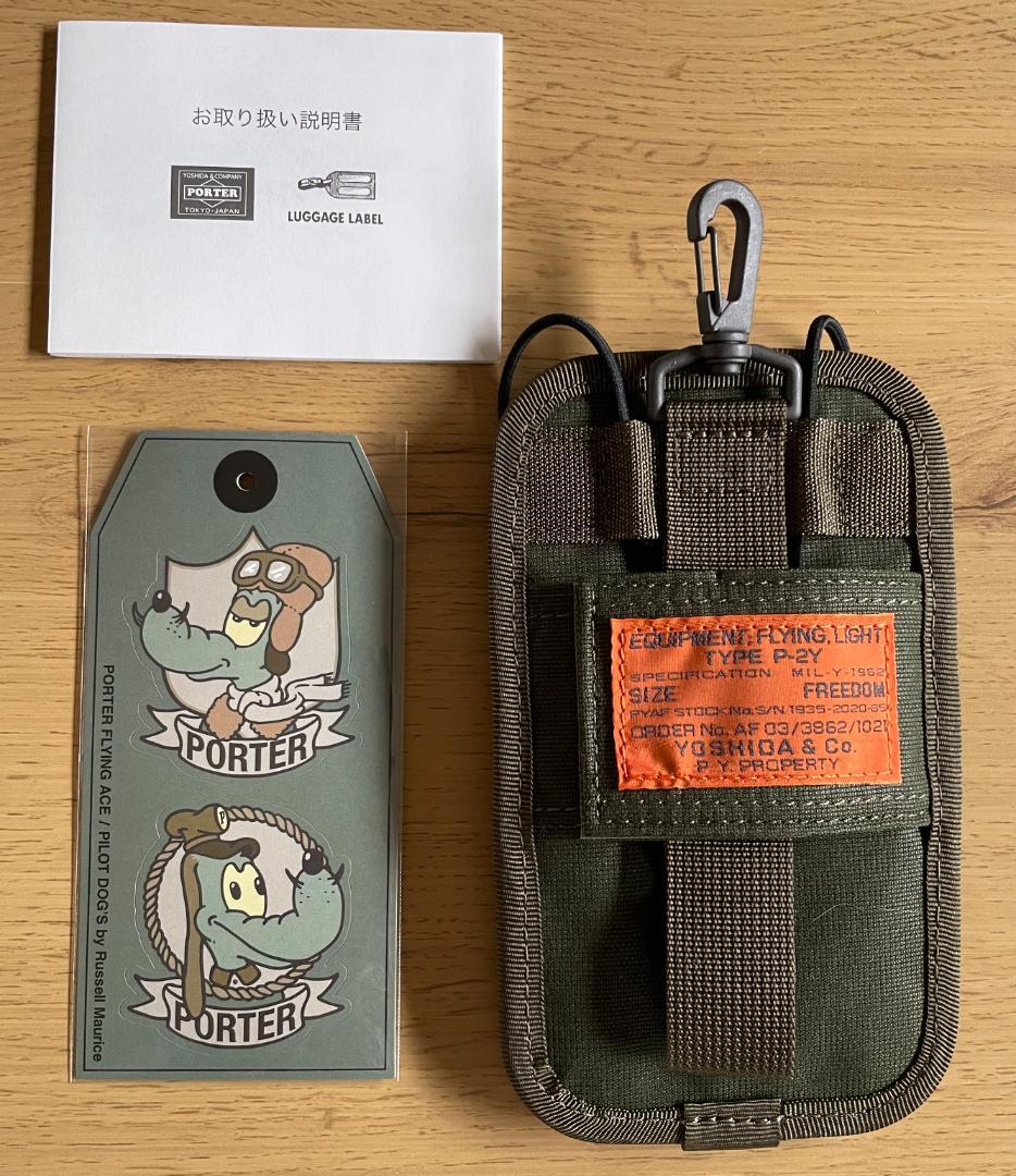 美品 PORTER FLYING ACE DEVICE HOLDER Porter Flying Ace Device Holder 863-17936 Olive Drab NEW