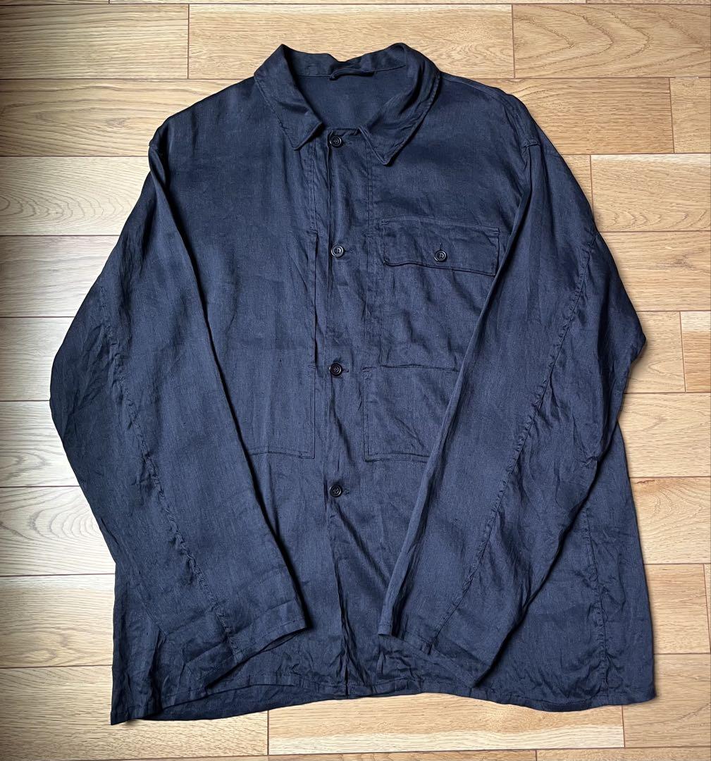 comoli シャツ 濃紺 サイズ1 （中古・古着通販】COMOLI (コモリ
