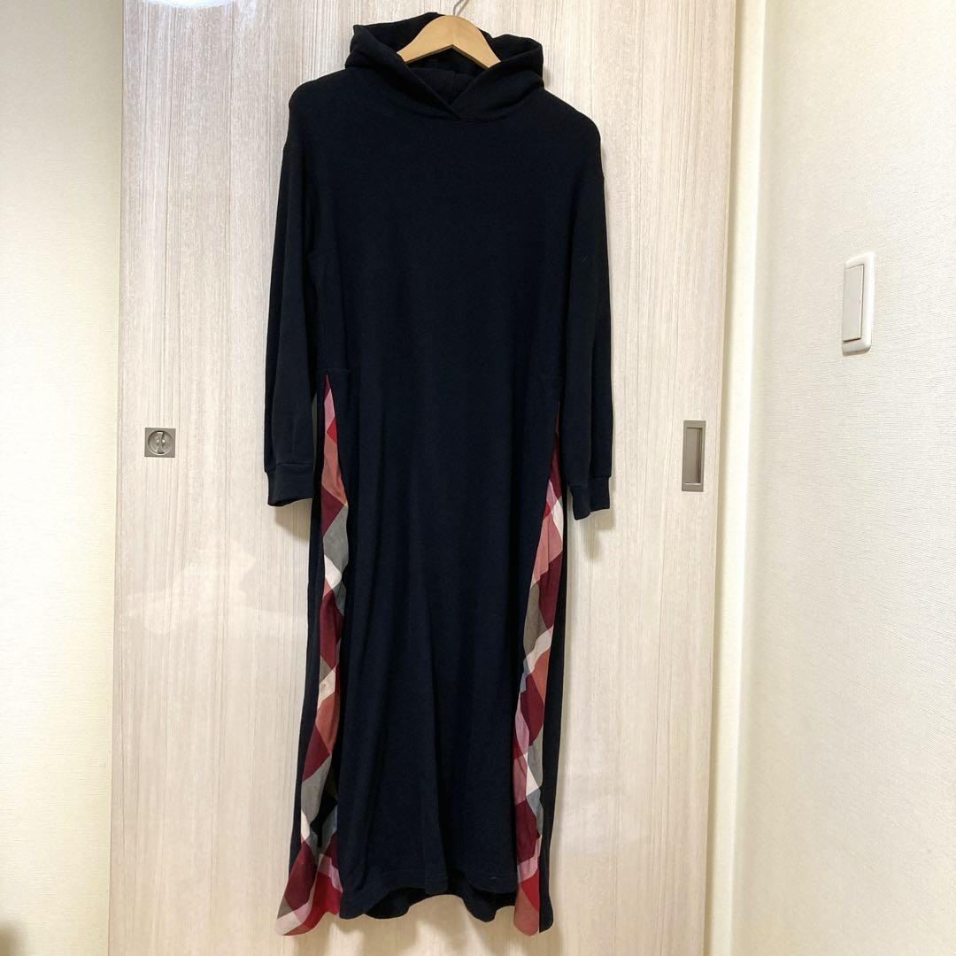 ブルーレーベル クレストブリッジ 長袖　ニット　ワンピース ブルーレーベルクレストブリッジ】コットン×ウール ニット