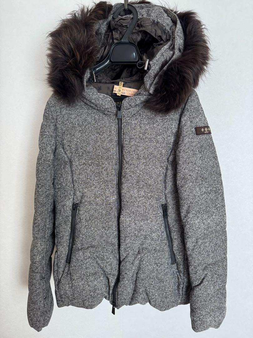 TATRAS グレー ダウンジャケット ファー付き TATRAS ダウンジャケット ダブルジップ ファー付き - メルカリ