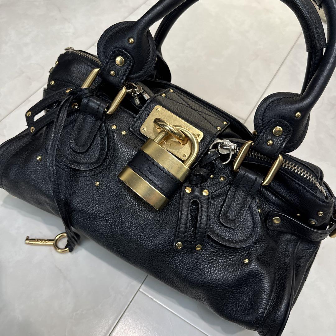 Chloé クロエ パディントン ハンドバッグ 黒 クロエ CHLOE ハンドバッグ パディントン 黒 ブラック レザー