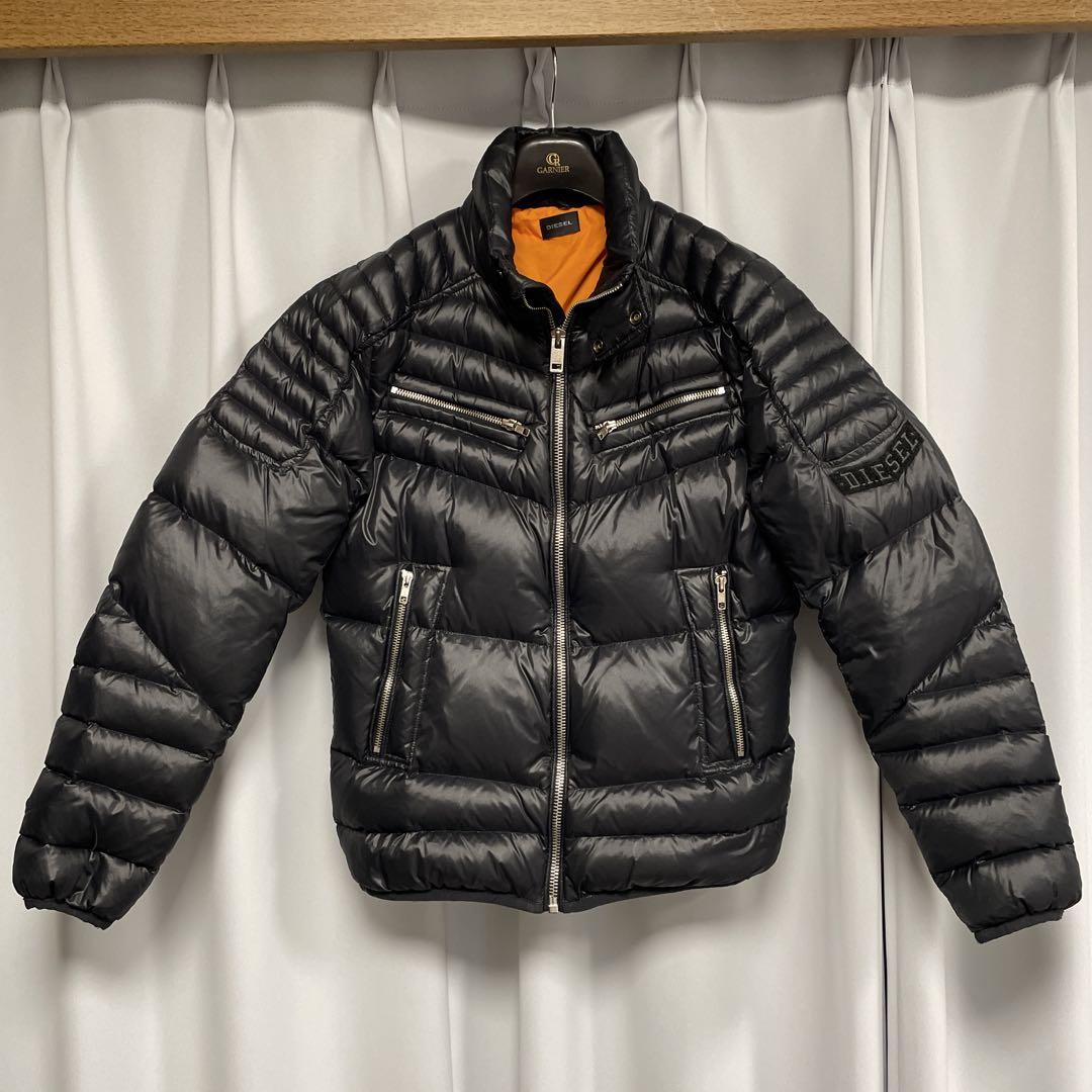 DIESEL ディーゼル ライダースダウンジャケット DIESEL ディーゼル ライダース ダウン ジャケット ブラック系