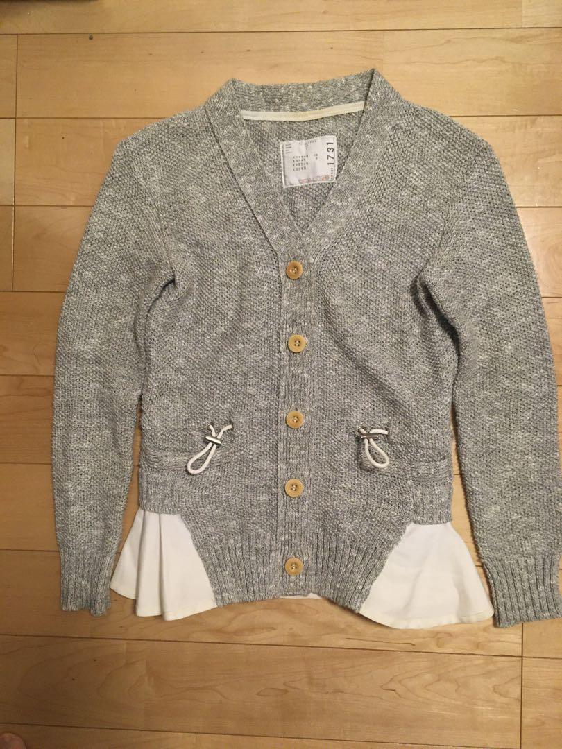 タグ付き　sacai サカイ　ドッキングカーディガン　サイズ1 sacai(サカイ) ドッキングニット21-05604 21-05604 ネイビー
