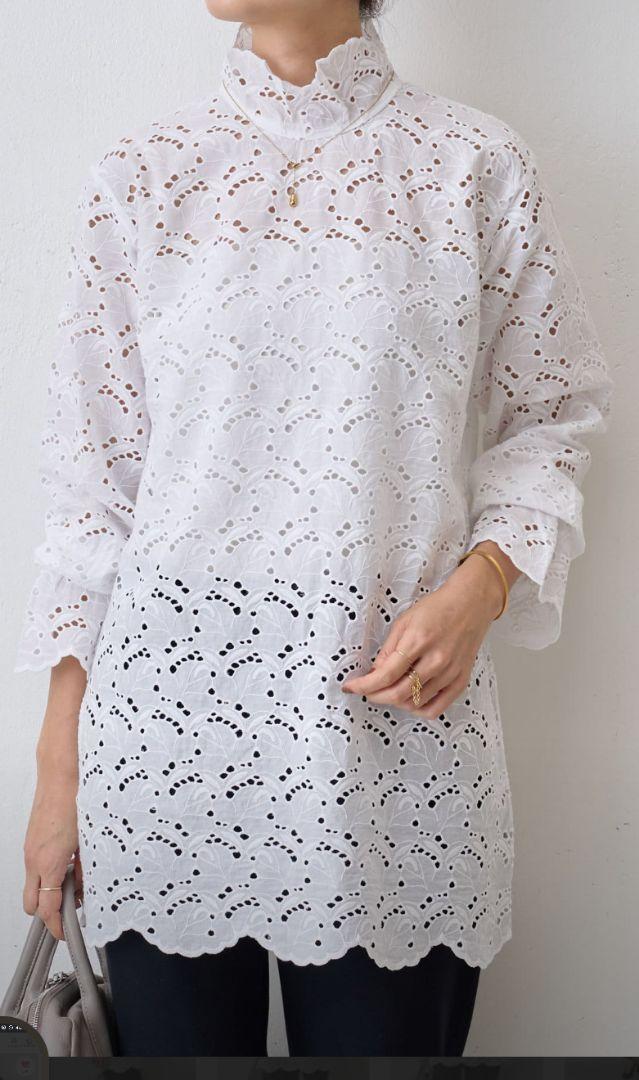 新品】ビアズリー レースハイネックブラウス （BEARDSLEY
