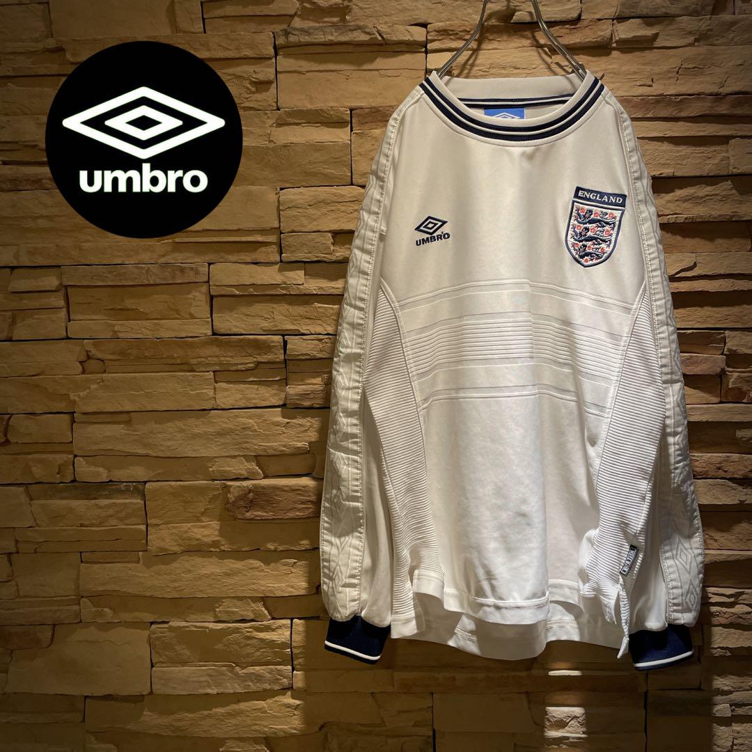 UMBRO - 2002 アンブロ　イングランド代表　長袖ユニフォーム　M UMBRO - 2002 イングランド代表ユニフォーム 長袖 リオ