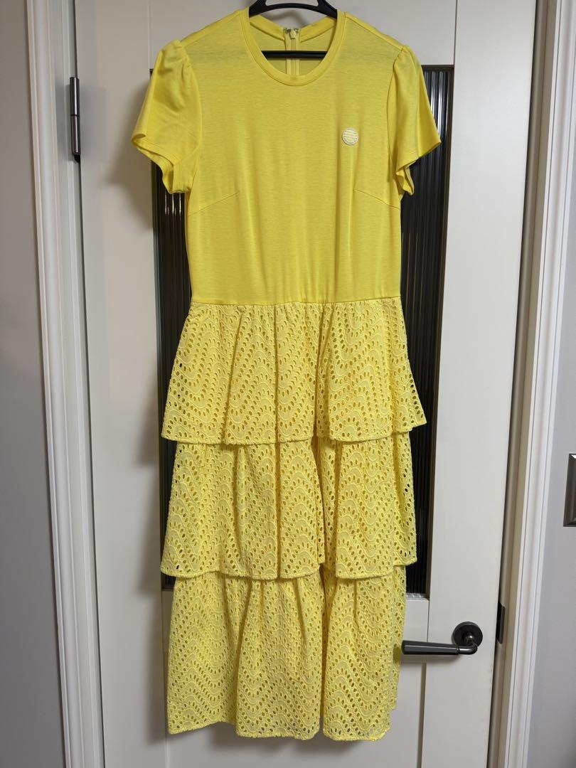 BORDERS at BALCONY 黄色　ワンピース BORDERS at BALCONY 黄色 ワンピース （WEEKEND MAXI DRESS