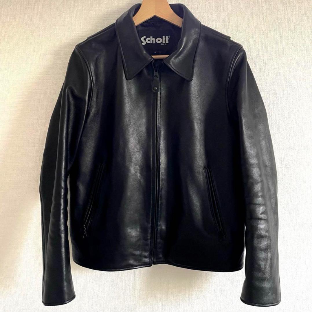 ナノユニバース別注 Schott レザー ジャケット M 黒（ナノ