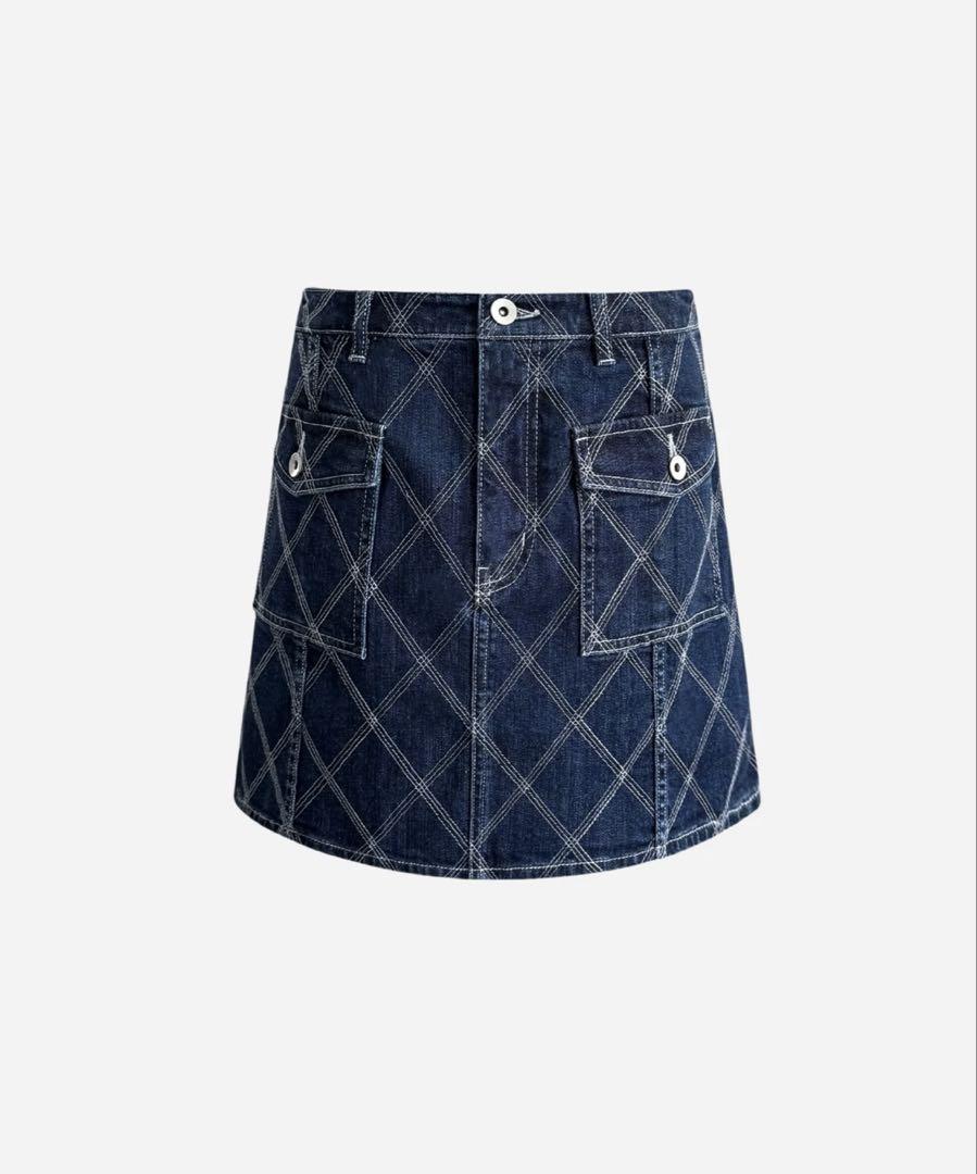 スカート sheller front pocket denim mini skirt 38777db8e6661abcad9416bd3128f2