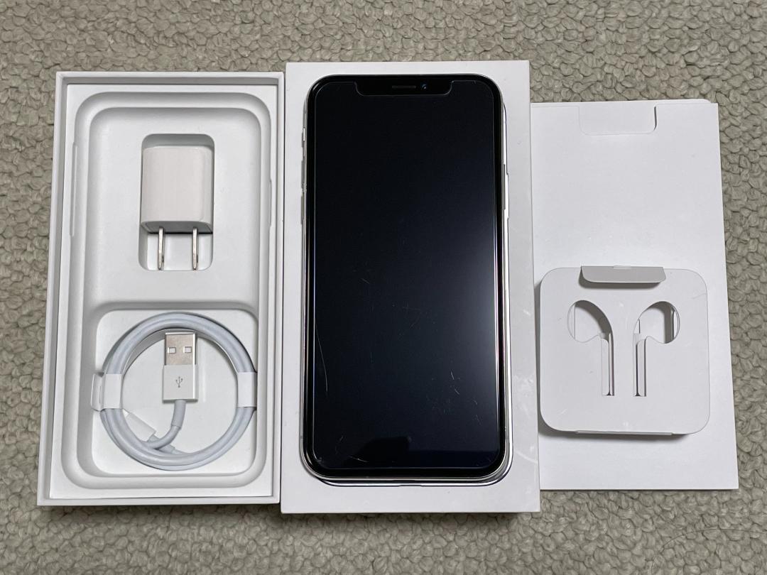 Apple - 【美品】iPhone X 64GB SIMフリー　バッテリー93% iPhone X シルバー 64GB SIMフリー バッテリー93%（93 iPhone XS