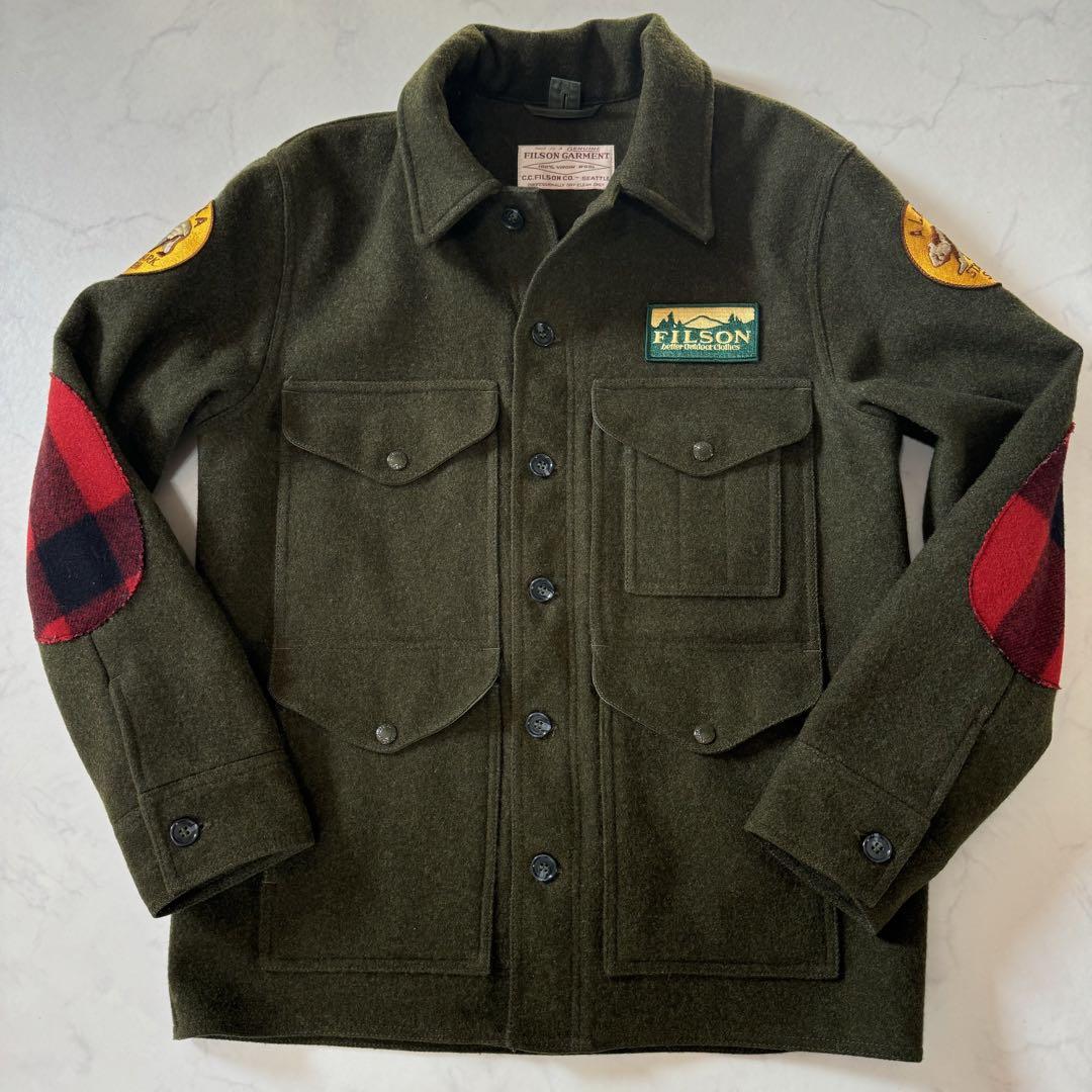 ✨美品✨FILSON マッキーノクルーザージャケット ワッペン 38、M〜L相当 楽天市場】FILSON マッキーノクルーザー ジャケット ウール