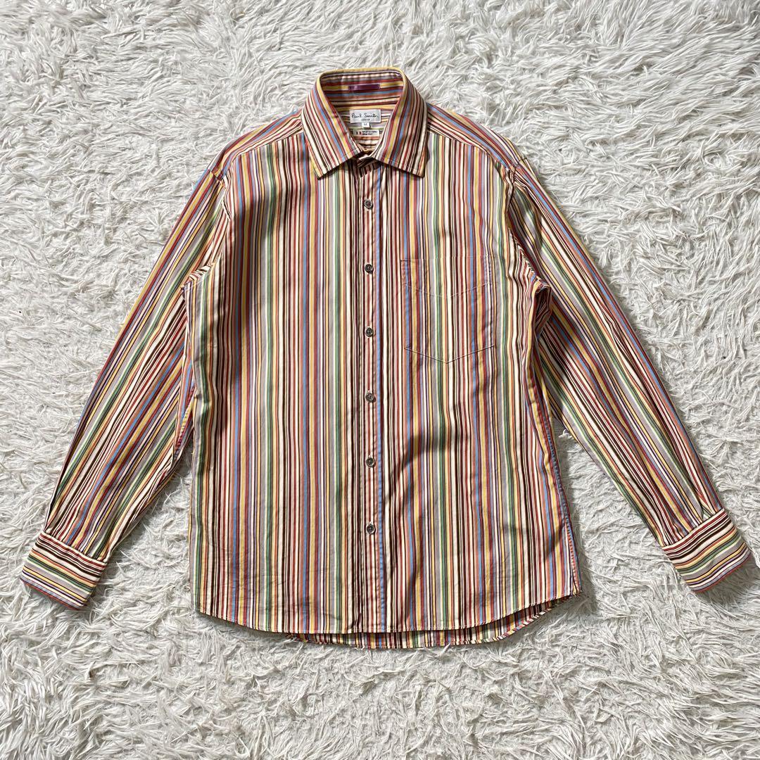美品】ポールスミス 長袖シャツ マルチストライプ マルチカラー