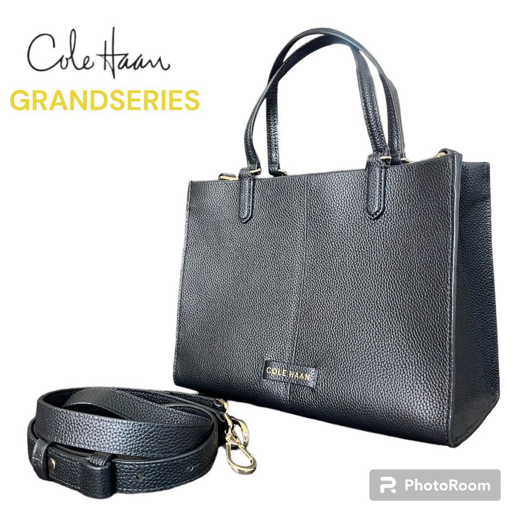 極美品cole haan grand series 2way Black レザー（コールハーン