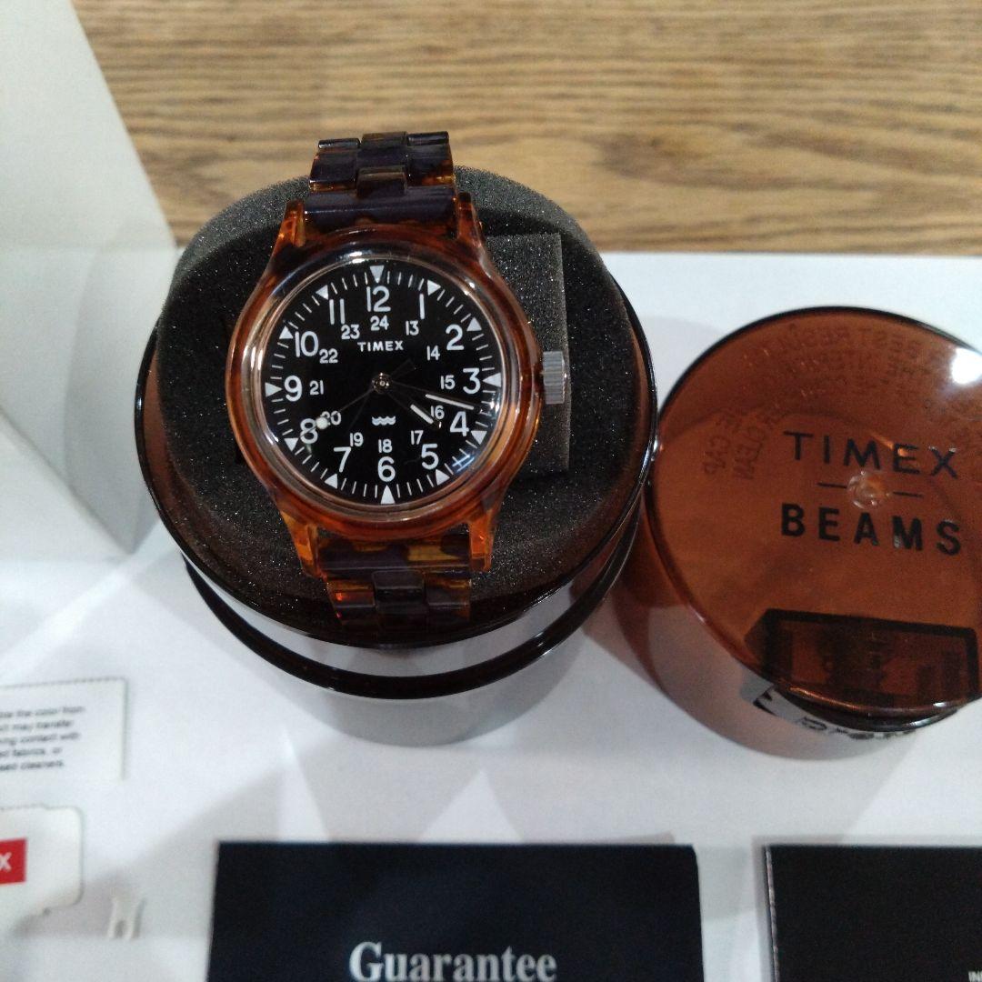 TIMEX BEAMS Original Camper べっ甲 TIMEX × BEAMS Original Camper Black Reprint of the original