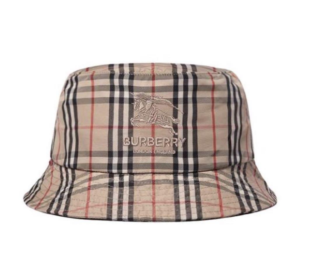 supreme burberry バケハ M/L （Supreme（ベージュ系）のフリマ