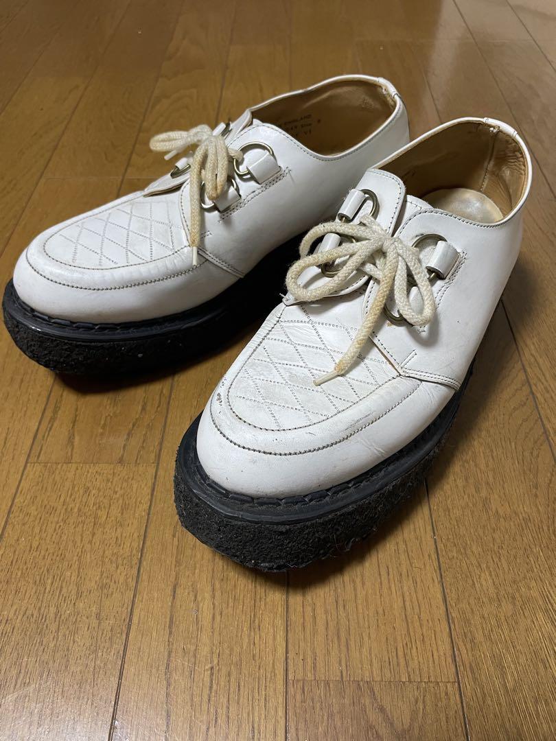 美品 ジョージコックス ラバーソール 白 ホワイト UK8 27cm ジョージコックス ラバーソール UK8 （GEORGE COX(ジョージ