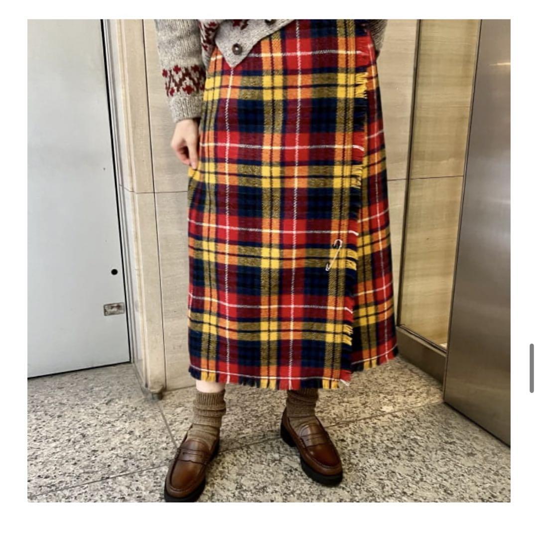 BEAMS BOY / ハリスツイード フリンジ スカート 22FW BEAMS BOY（ビームス ボーイ）ハリスツイード フリンジ スカート