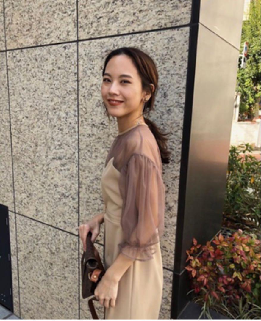 美品♡AMERI AIRY SLEEVE TIGHT DRESS VINTAGE Ameri VINTAGE - 新品 AMERI AIRY SLEEVE TIGHT DRESSの通販 by