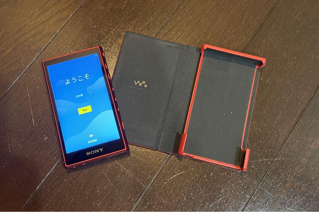 SONY NW-A105 レッド 16GB 本体　ケース付き walkman A105 レッド16GB