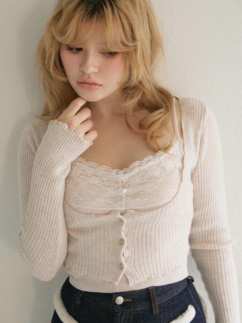 トップス Maisie lace camisole set andmary ANDMARY】Maisie lace camisole set