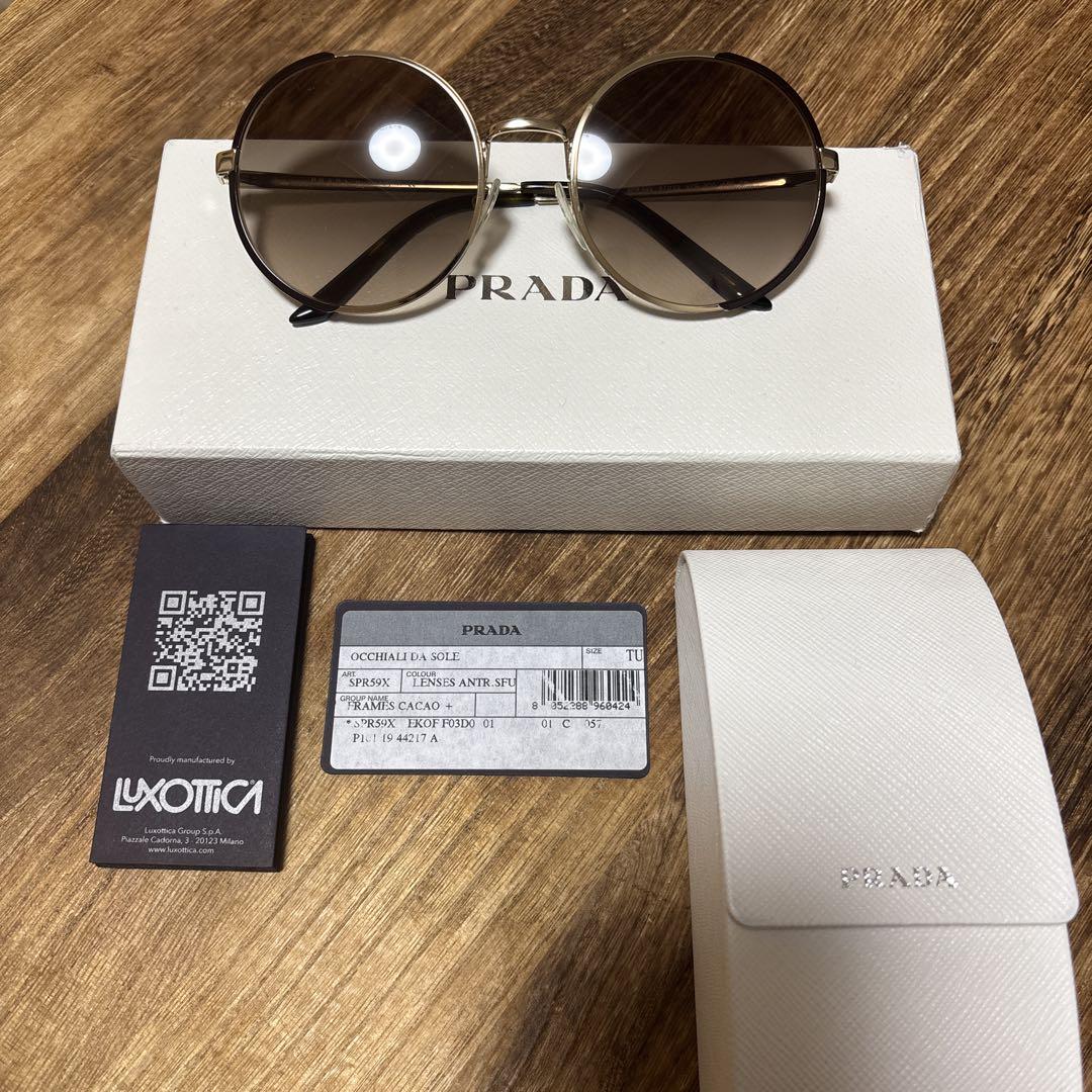 PRADA CAO ラウンドサングラス ゴールド SPR59X（Round metal