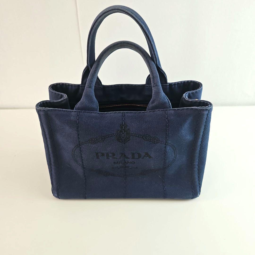 PRADA ネイビー キャンバストートバッグ ネイビー キャンバス トートバッグ | PRADA