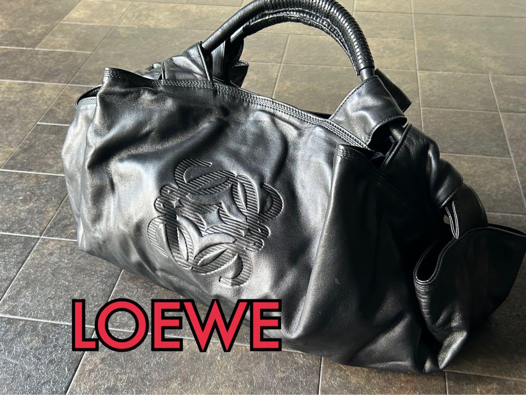 美品☆ LOEWE (ロエベ) ハンドバッグ ナッパアイレ レザー 黒
