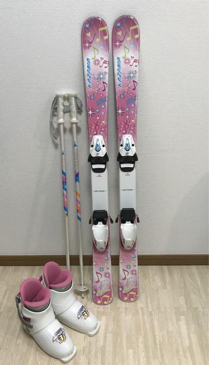 KAZAMA ピンク スキー(106cm)・ブーツ (19cm)セット KAZAMA ピンク スキー(106cm)・ブーツ (19cm)セット （KAZAMA
