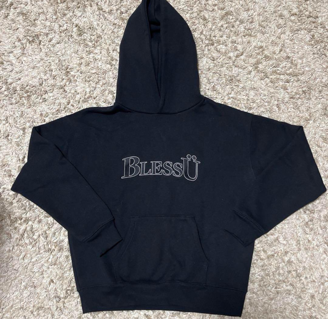 【入手困難】bless u パーカー　黒　かつきくん着用 BlessÜ ブラック フードパーカー かつきくん （katsuki君とhotty