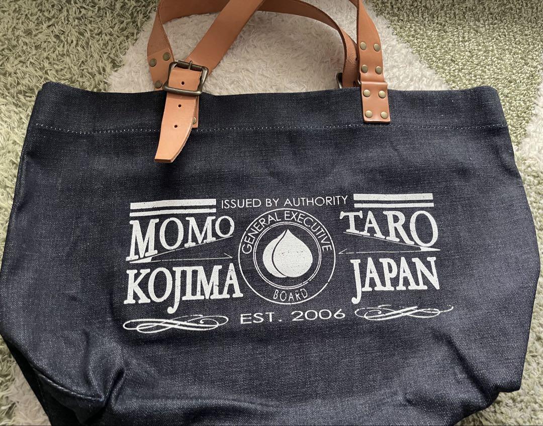 桃太郎ジーンズ モモタロウジーンズ トートバッグ 岡山デニム トートバッグ ロゴ monkeys_b-20