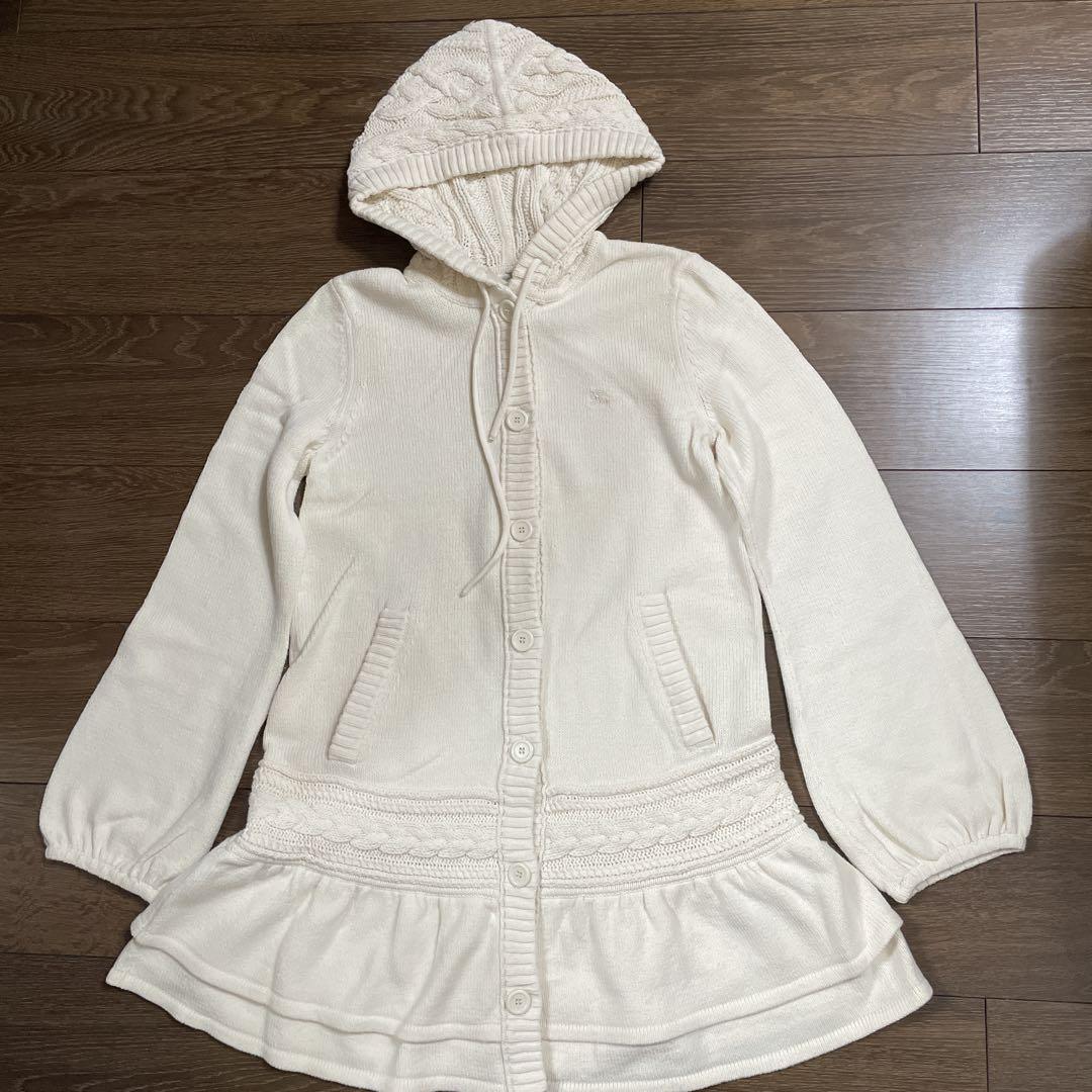BURRERY BLUE LABEL 綿混ニットカーディガン アウターサイズ38 BURRERY BLUE LABEL 綿混ニットカーディガン アウターサイズ38