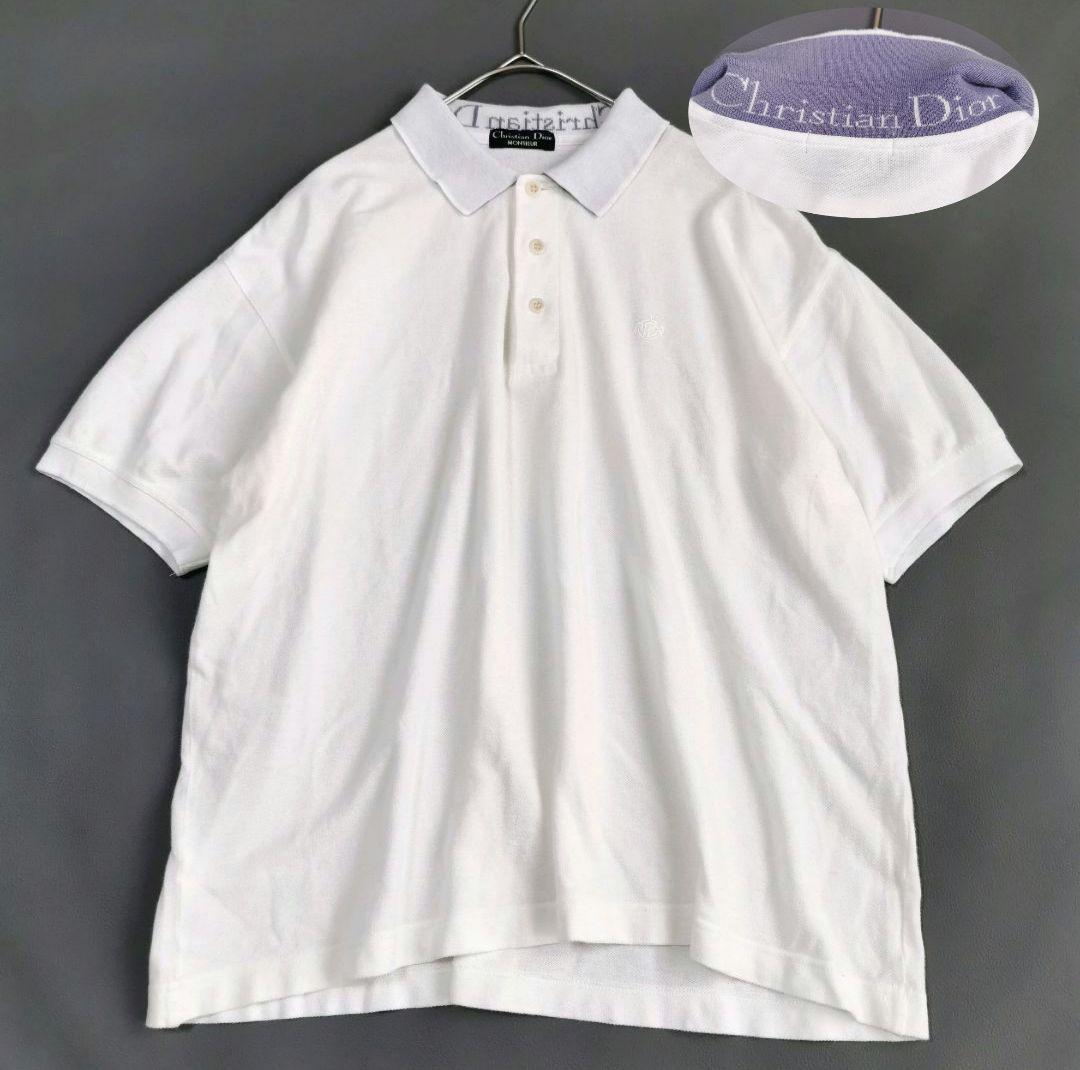 Christian Dior ディオール ポロシャツ ホワイト 希少　正規品　S 未使用 タグ付き 訳有り 90s Christian dior MONSIEUR