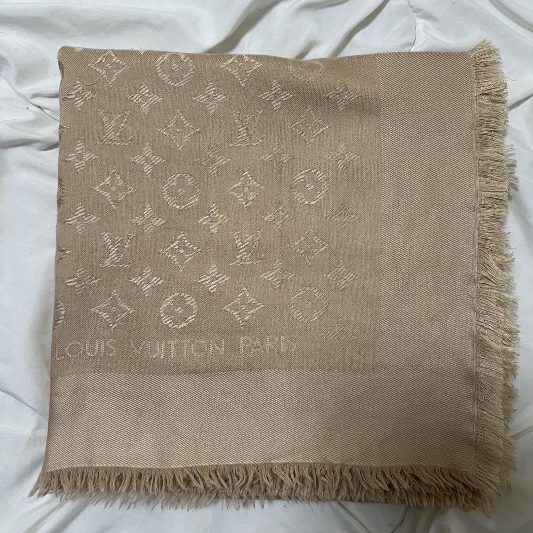 LOUISVUITTON❤️ルイヴィトン モノグラム 大判 ストール ベージュ系 ルイヴィトン LOUIS VUITTON ストール ショール モノグラム