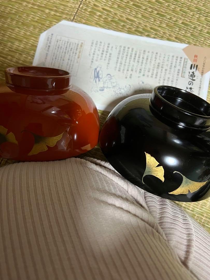川連漆器　大椀　本漆天然木純国産　曲げわっぱ 川連漆器 椀 沈金 グラデーション 2客 本漆天然木純国産 曲