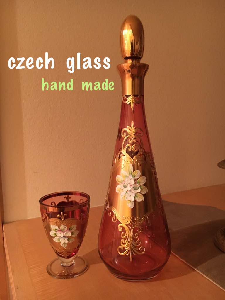 Bohemia Glass デキャンタとグラスセット Bohemia Glass デキャンタとグラスセット
