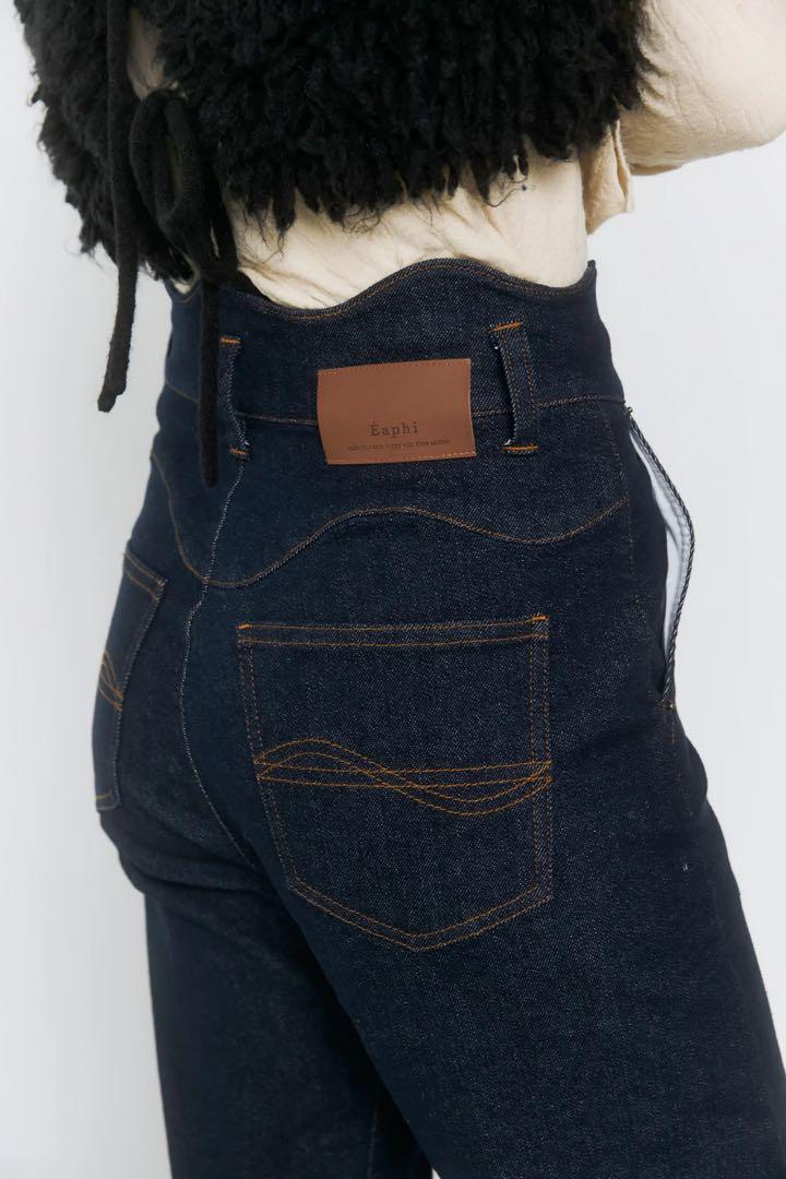 新品 Eaphi wave design high waist denim WAVE DESIGN HIGH WAIST DENIM