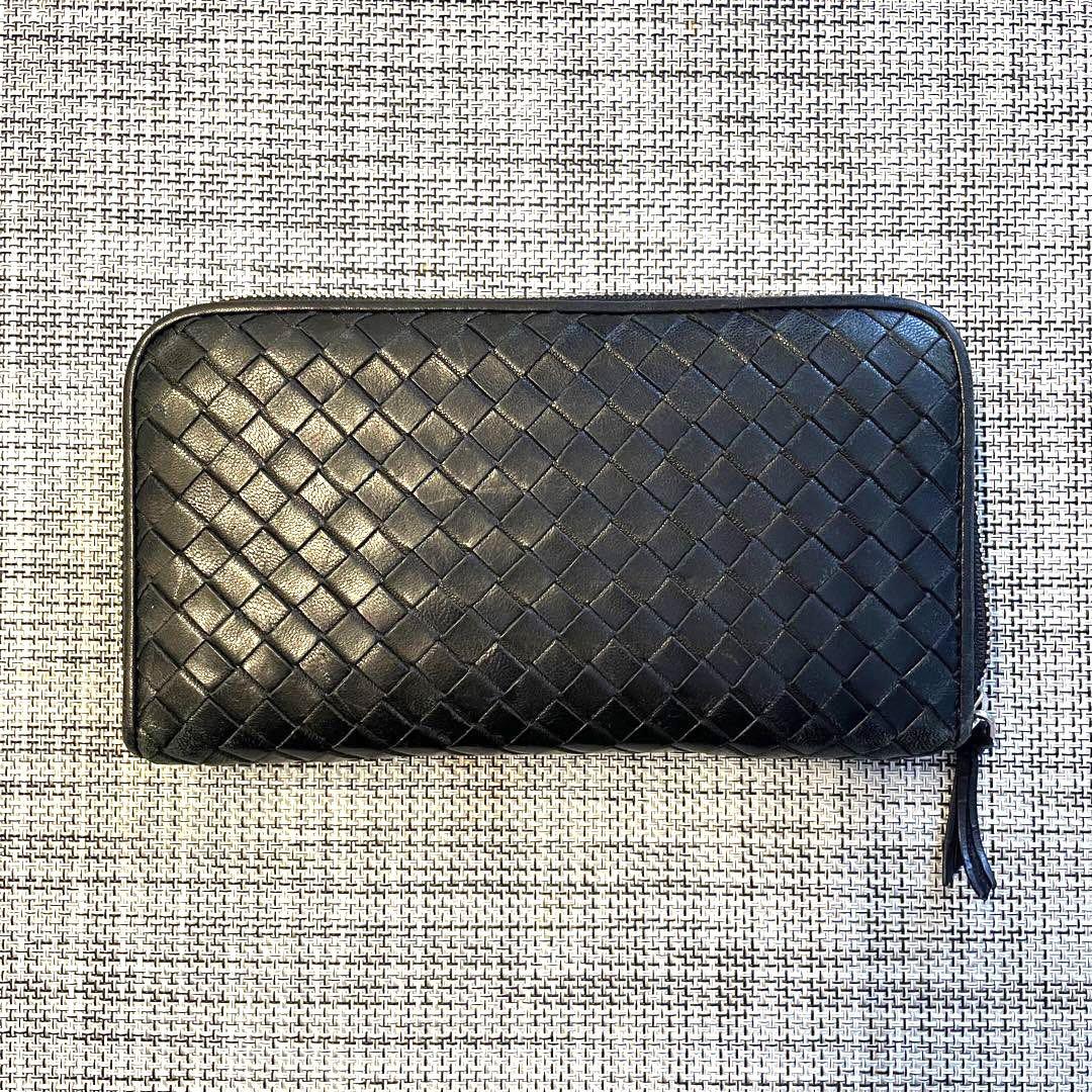 BOTTEGA VENETA ボッテガヴェネタ 長財布 ラウンドファスナー 黒