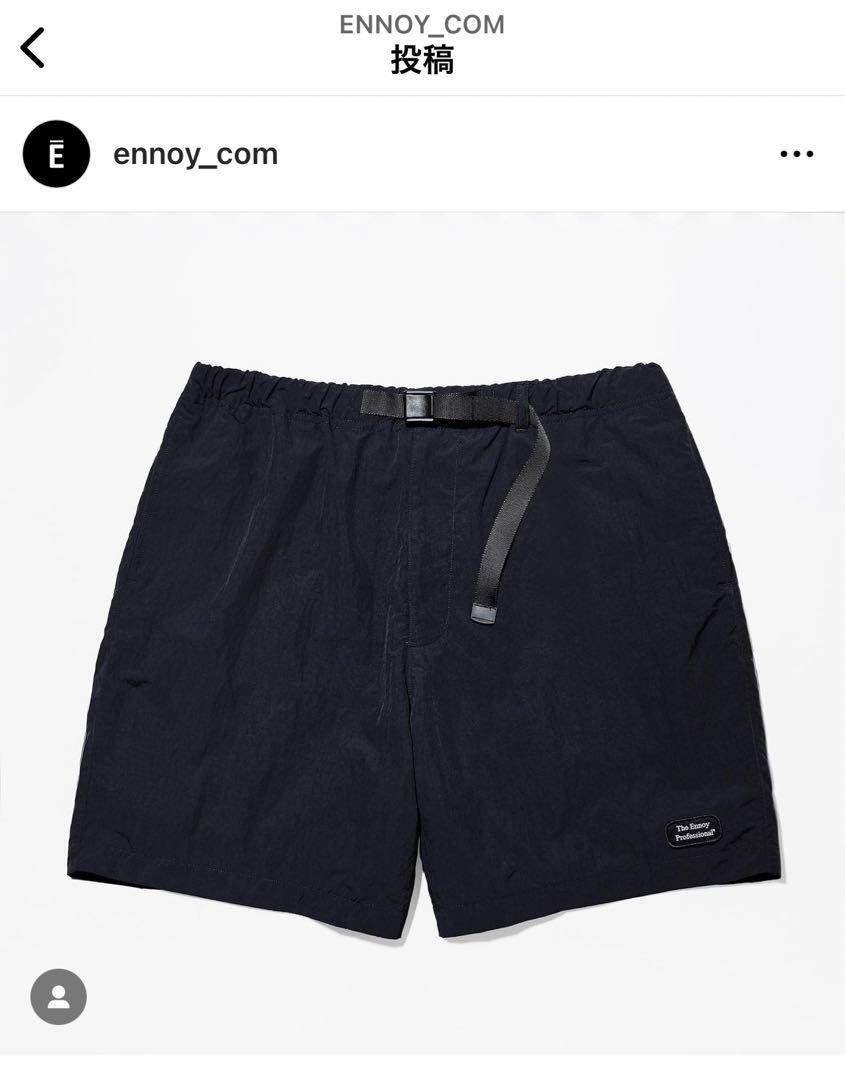 正規品　美品　ennoy ナイロン　ショートパンツ　黒　M M ENNOY NYLON EASY SHORTS ショーツ 黒 エンノイ（驚きの価格が