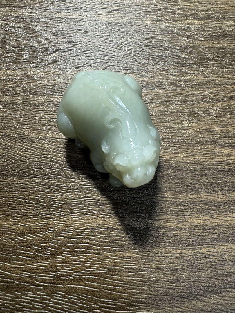 古玉　天然石　古美術　骨董　手彫　透かし彫り　縁起物　　童子戯魚 古玉 天然石 古美術 骨董 手彫 透かし彫り 縁起物 童子戯魚