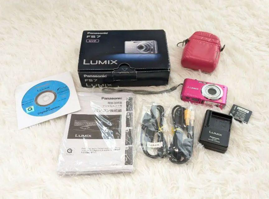 美品】箱ケース付 Panasonic DMC-FS7 ピンク 10メガピクセル