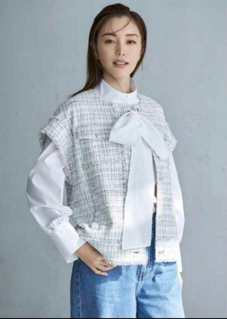 セオリーリュクス】 ツイードベスト Charlotte Tweed Maty（DAKS