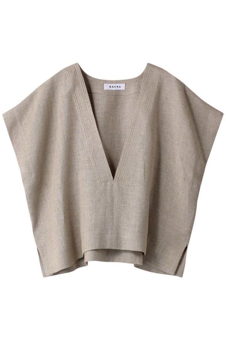 SACRA / RUSTIC LINEN TOP ベスト（サクラ SACRA リネンベスト