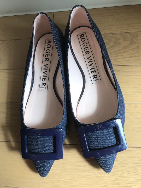 ロジェ・ヴィヴィエ ゴメッティーヌ デニムバレリーナ ゴメッティーヌ」バレリーナ l Roger Vivier