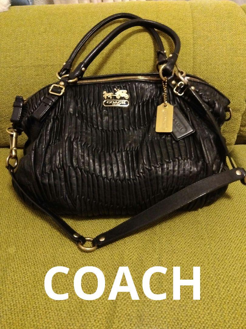 【美品】COACH　コーチ　24722　ビジネスバッグ　ブラック　A4可 COACH - コーチ／COACH バッグ ブリーフケース ビジネスバッグ