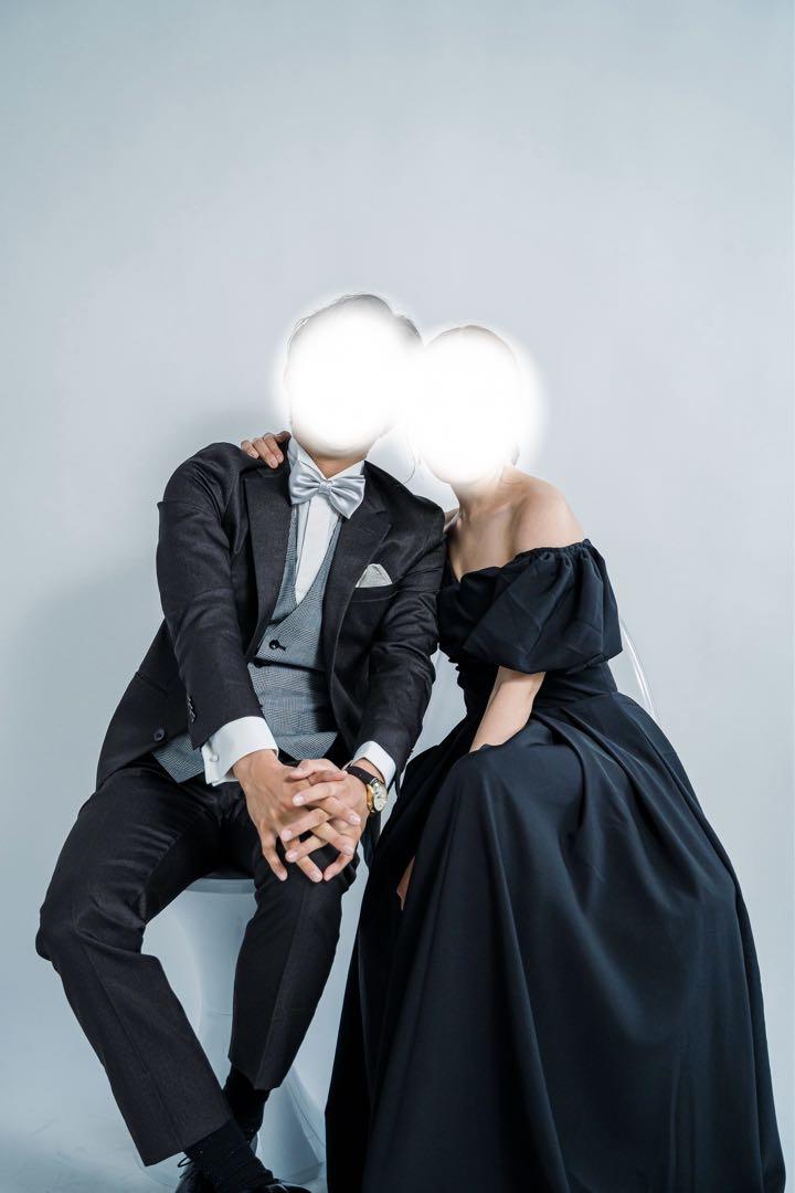 【期間限定値下げ】前撮りブラックドレス 5号 xs 結婚式前撮りブラックドレス黒ドレス