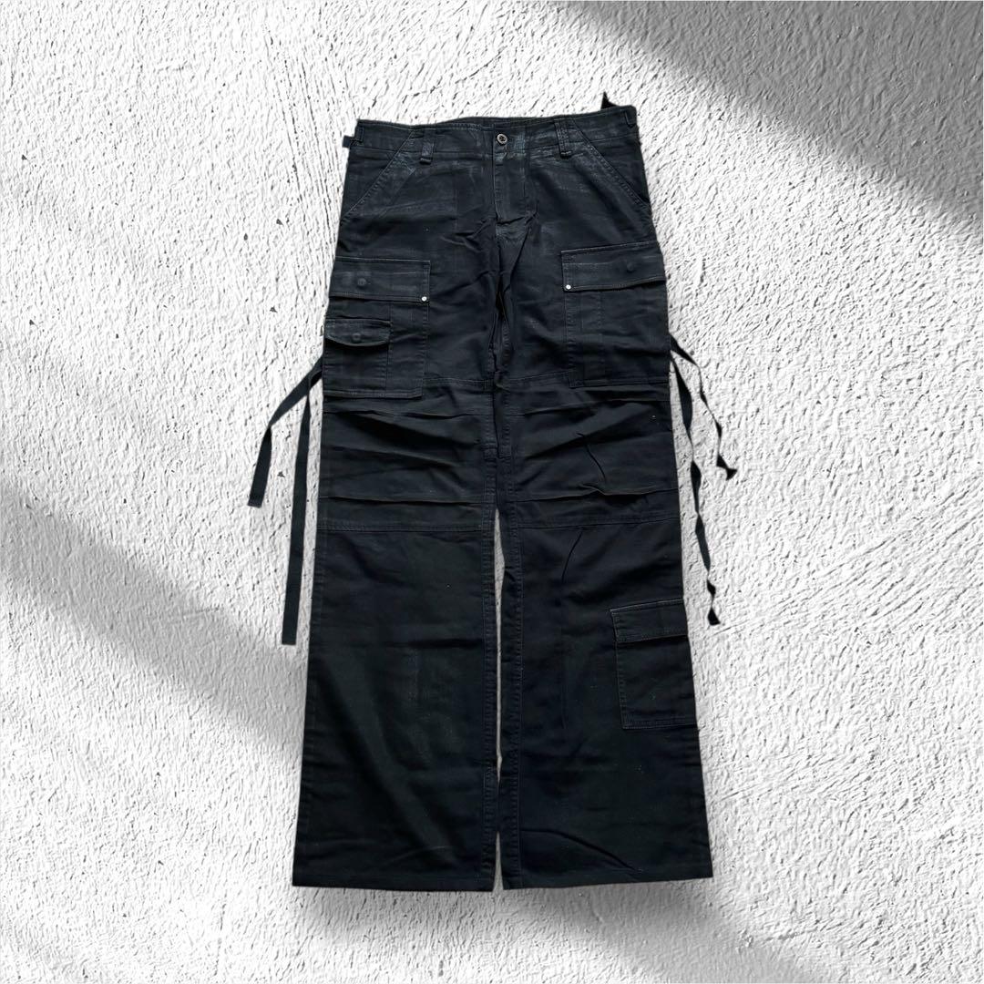 archive grunge coating cargo pants y2k（Archive Gimmick