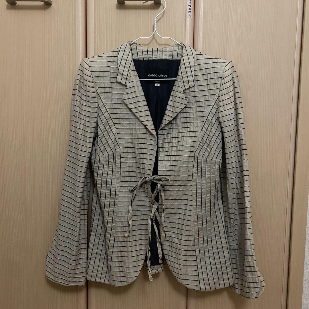 Giorgio Armani テーラードジャケット 42 ストライプ