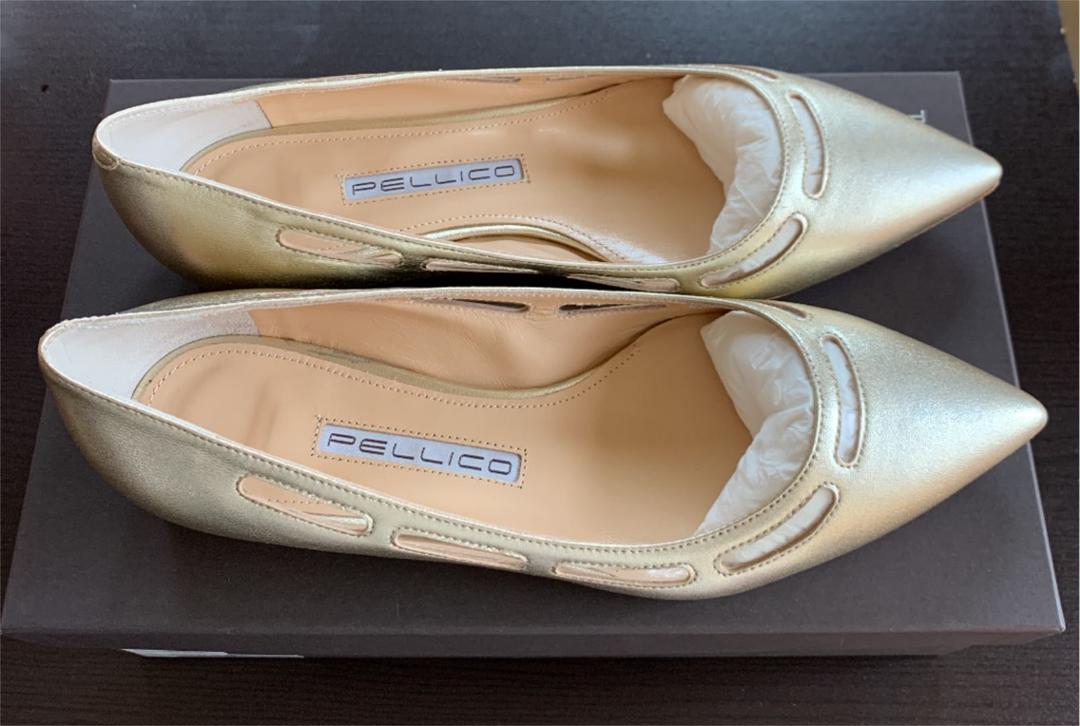 PELLICO フラットシューズ ゴールド 37.0 ペリーコ フラットシューズ ゴールド (PELLICO(ペリーコ