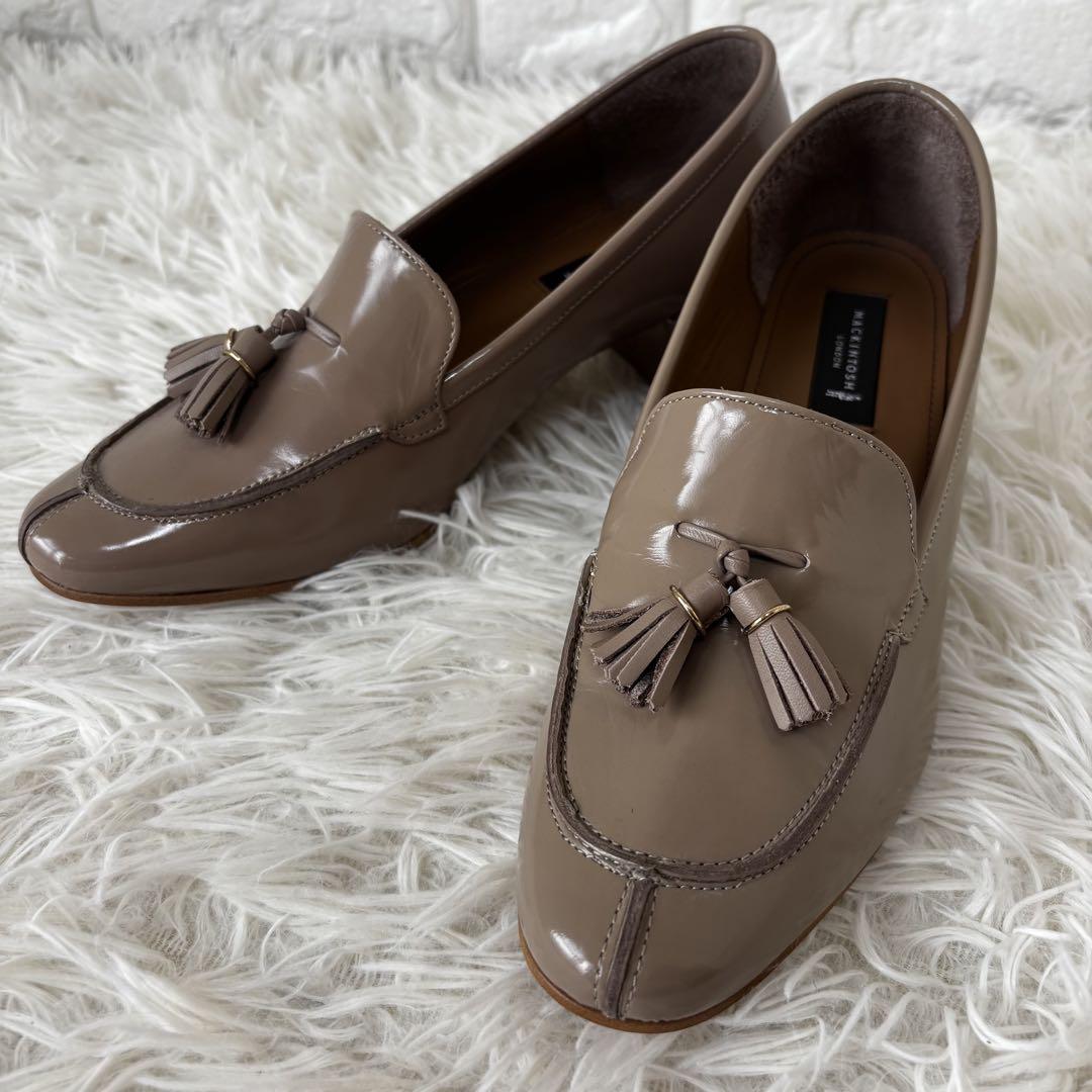 MACKINTOSH LONDON✨コインローファー　ベージュ　未使用級　革靴 MACKINTOSH LONDON✨コインローファー ベージュ 未使用級 革靴